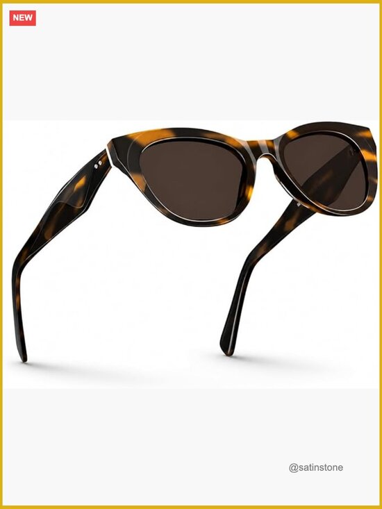 Vintage Retro Cat Eye Acetate Polarized UV Protection Sunglasses